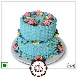 Blue Basket Cake