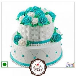 Pink Gold Double Tier Cake – Creme Castle-sonthuy.vn