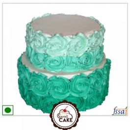 Rose Design Vanilla Cake