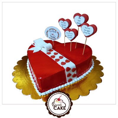 Valentine I Love You Cake (8-inches) - CAKEFLAIR | Flutterwave Store
