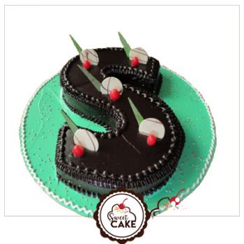Chocolate Truffle Alphabet Shape Cake