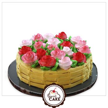 Basket Flower Cake