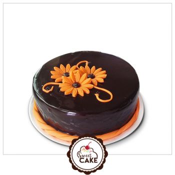 Chocolate Truffle Flower Cake