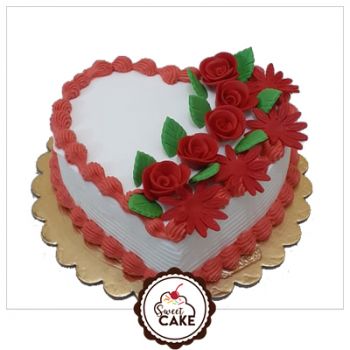 Strawberry Heart Shape Cake