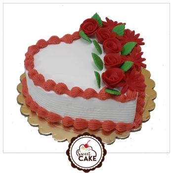 Strawberry Heart Shape Cake