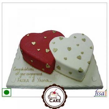 Fondant Double Heart Shape Cake